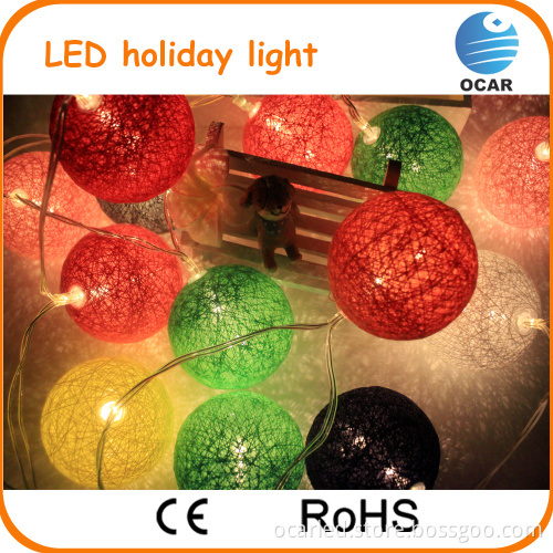 2016 china Supplier hot sales led christmas light/Led Colorful Cotton Ball Light String